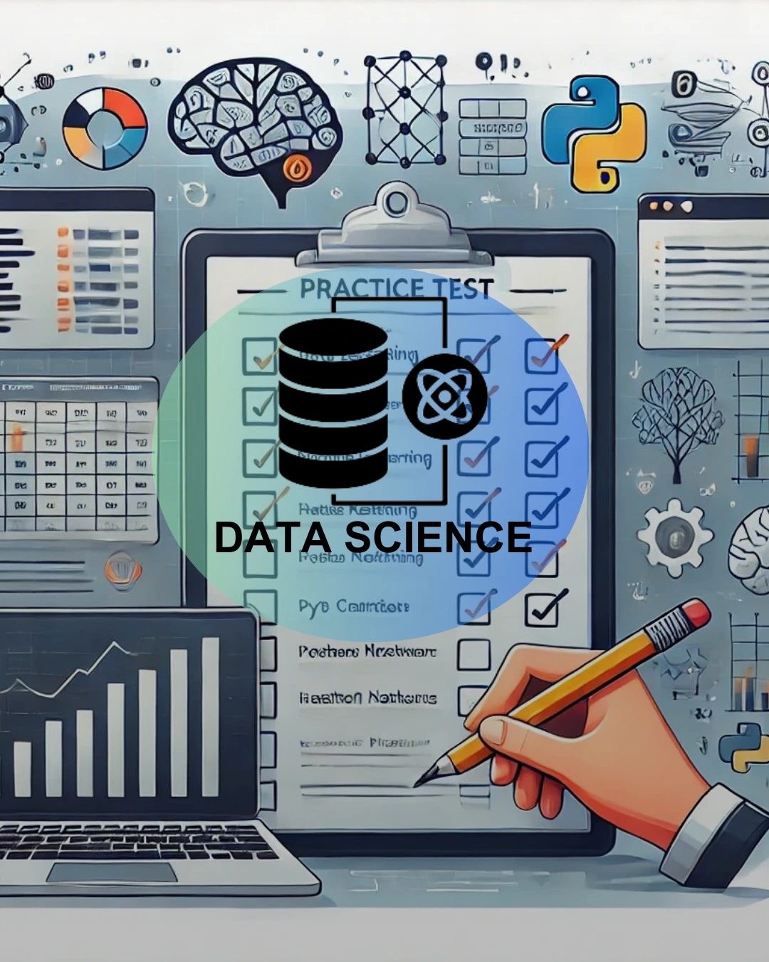 Data Science and machine learning illustration