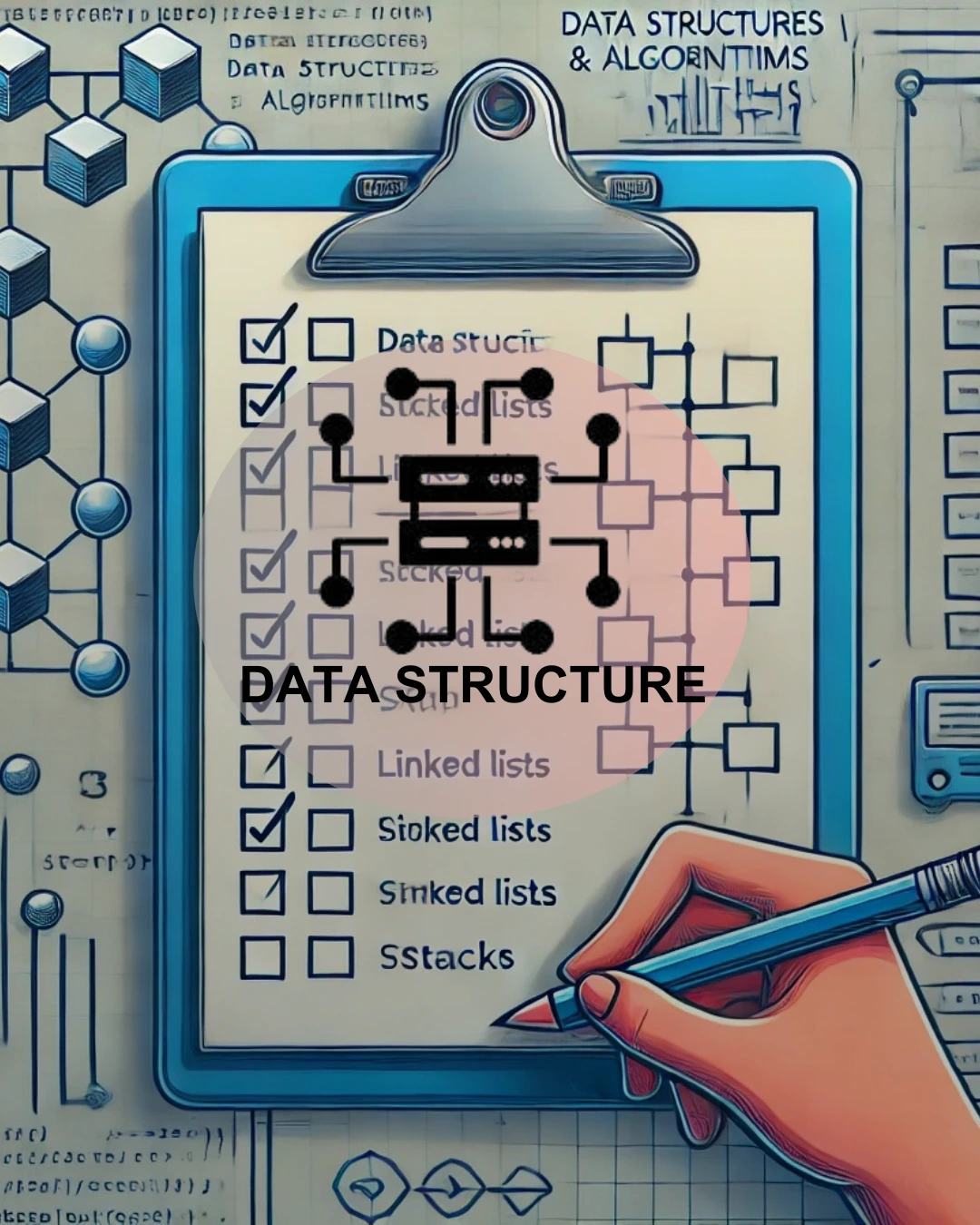 Data structures and algorithms illustration
