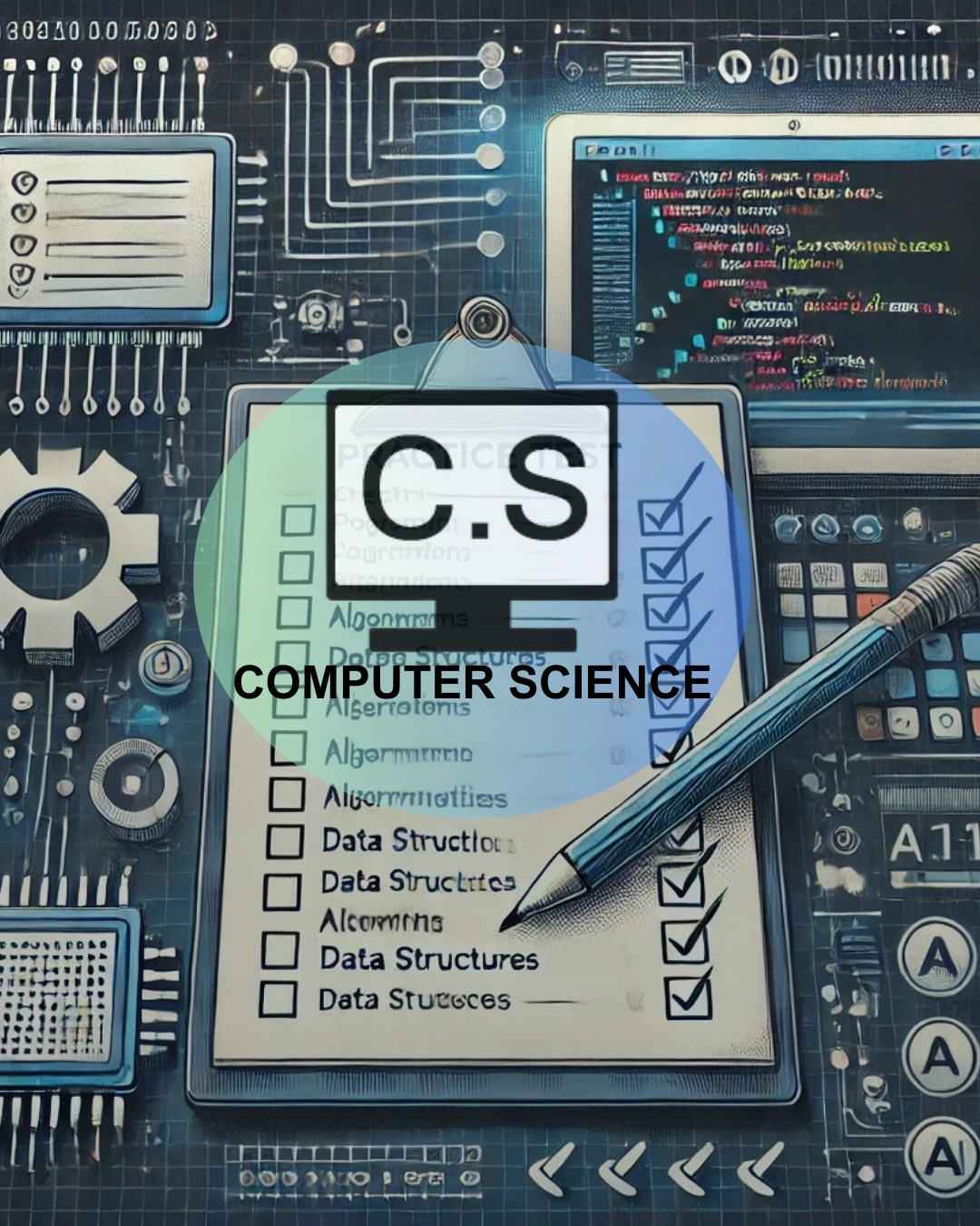 Computer science and programming illustration